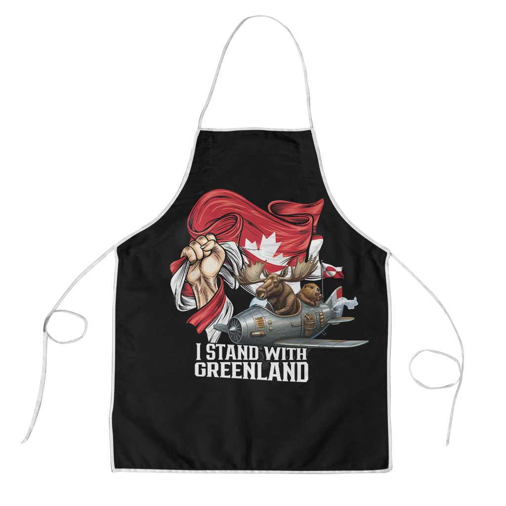 I Stand With Greenland Apron Canadian Greenland Flag