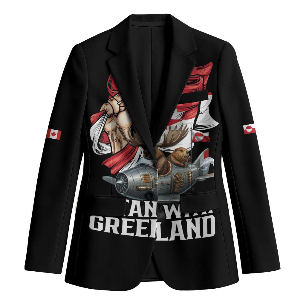 I Stand With Greenland Blazer Canadian Greenland Flag