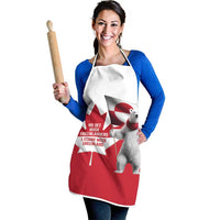 I Stand With Greenland Apron Red and White Side by Side