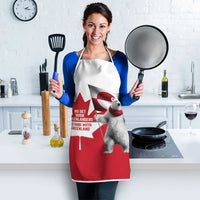 I Stand With Greenland Apron Red and White Side by Side