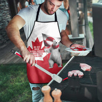 I Stand With Greenland Apron Red and White Side by Side