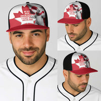 I Stand With Greenland Baseball Net Cap Red and White Side by Side