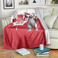 I Stand With Greenland Blanket Red and White Side by Side