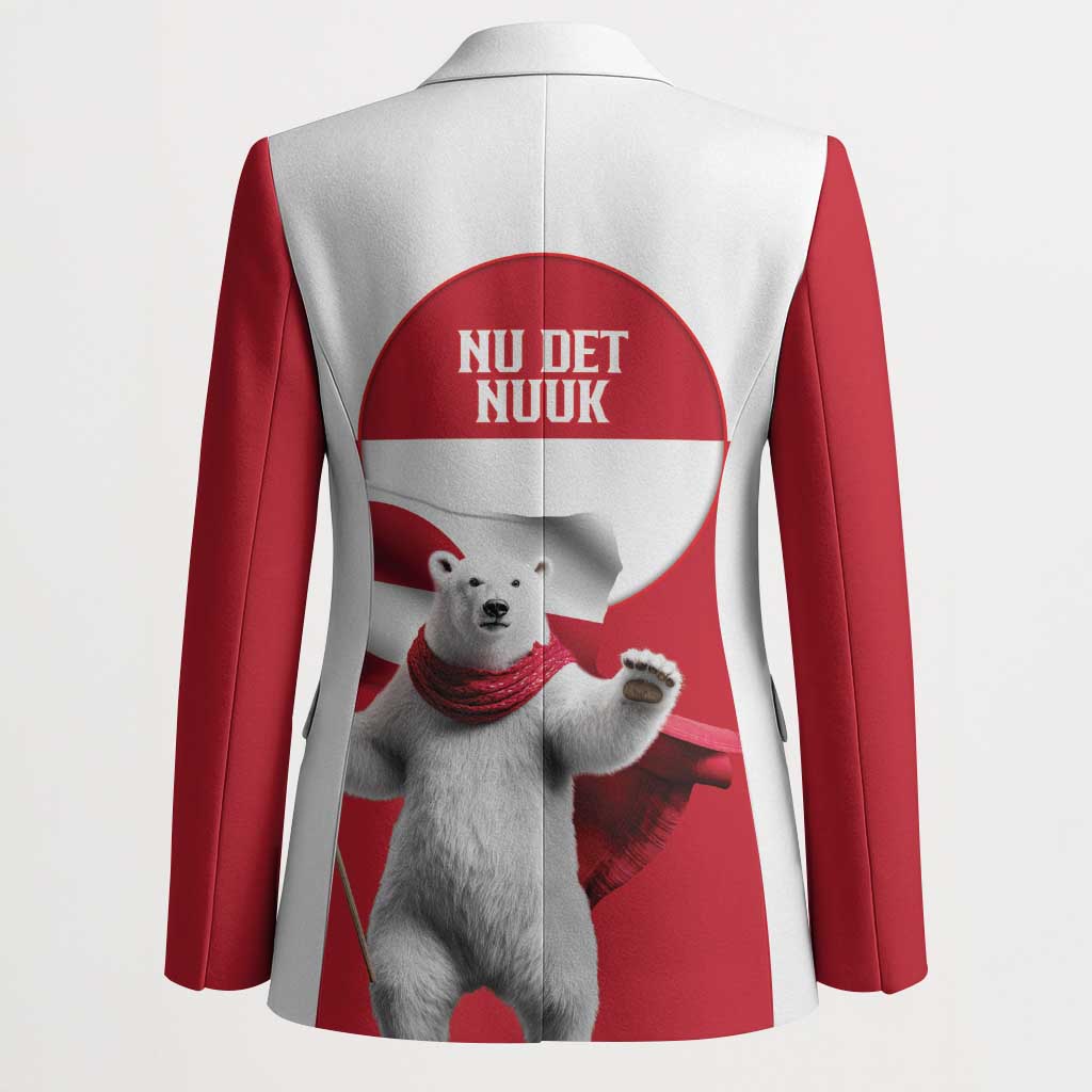 I Stand With Greenland Blazer Red and White Side by Side