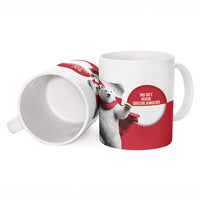 I Stand With Greenland Ceramic Mug Red and White Side by Side