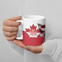 I Stand With Greenland Ceramic Mug Red and White Side by Side
