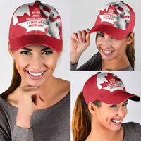 I Stand With Greenland Classic Cap Red and White Side by Side