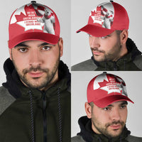 I Stand With Greenland Classic Cap Red and White Side by Side