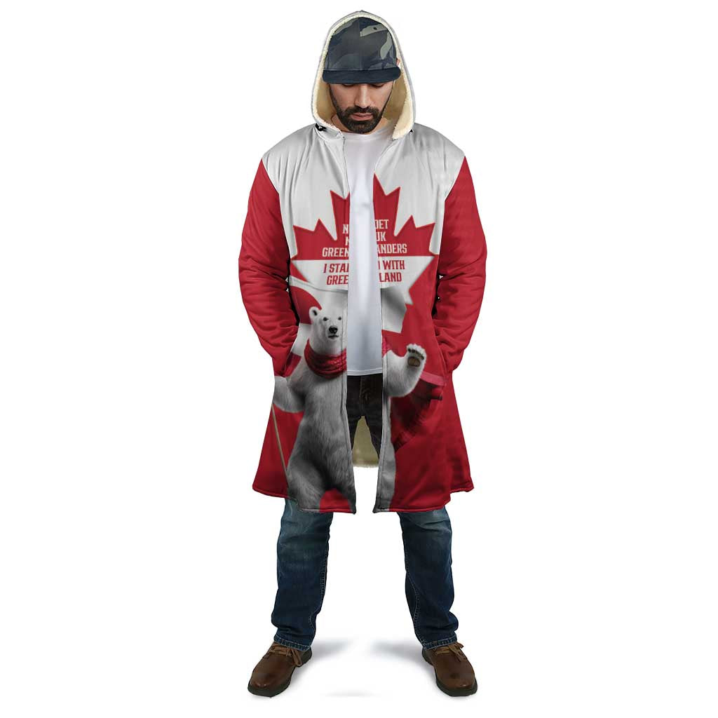 I Stand With Greenland Cloak Red and White Side by Side