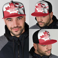 I Stand With Greenland Mesh Trucker Cap Red and White Side by Side