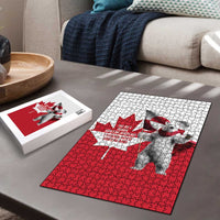 I Stand With Greenland Puzzle Red and White Side by Side