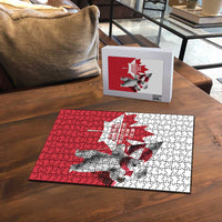 I Stand With Greenland Puzzle Red and White Side by Side