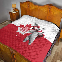 I Stand With Greenland Quilt Red and White Side by Side