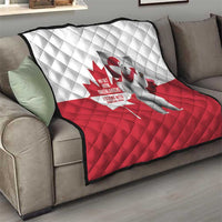 I Stand With Greenland Quilt Red and White Side by Side