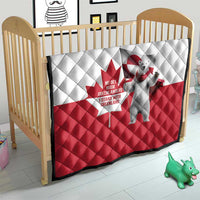 I Stand With Greenland Quilt Red and White Side by Side