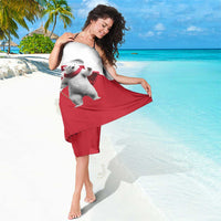 I Stand With Greenland Sarong Red and White Side by Side
