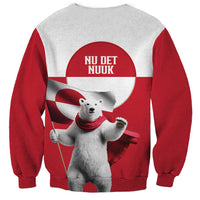 I Stand With Greenland Sweatshirt Red and White Side by Side
