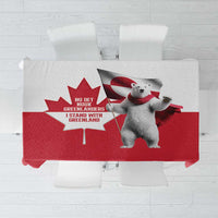 I Stand With Greenland Tablecloth Red and White Side by Side