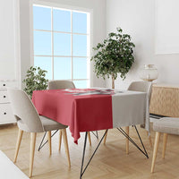 I Stand With Greenland Tablecloth Red and White Side by Side