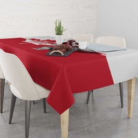 I Stand With Greenland Tablecloth Red and White Side by Side