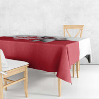 I Stand With Greenland Tablecloth Red and White Side by Side