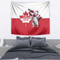 I Stand With Greenland Tapestry Red and White Side by Side