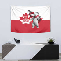 I Stand With Greenland Tapestry Red and White Side by Side