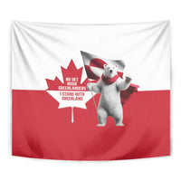 I Stand With Greenland Tapestry Red and White Side by Side