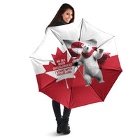 I Stand With Greenland Umbrella Red and White Side by Side