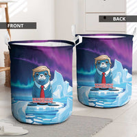 I Stand With Greenland Laundry Basket Funny Sealion Founding