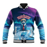 Personalized I Stand With Greenland Baseball Jacket Funny Sealion Founding