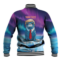 Personalized I Stand With Greenland Baseball Jacket Funny Sealion Founding
