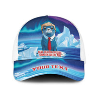 Personalized I Stand With Greenland Baseball Net Cap Funny Sealion Founding