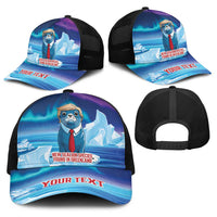 Personalized I Stand With Greenland Baseball Net Cap Funny Sealion Founding