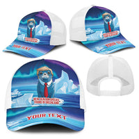 Personalized I Stand With Greenland Baseball Net Cap Funny Sealion Founding