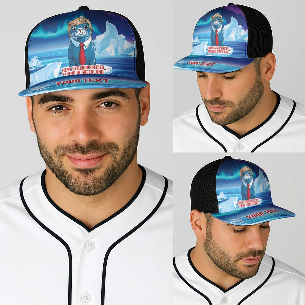 Personalized I Stand With Greenland Baseball Net Cap Funny Sealion Founding