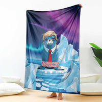 I Stand With Greenland Blanket Funny Sealion Founding