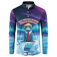 Personalized I Stand With Greenland Button Sweatshirt Funny Sealion Founding