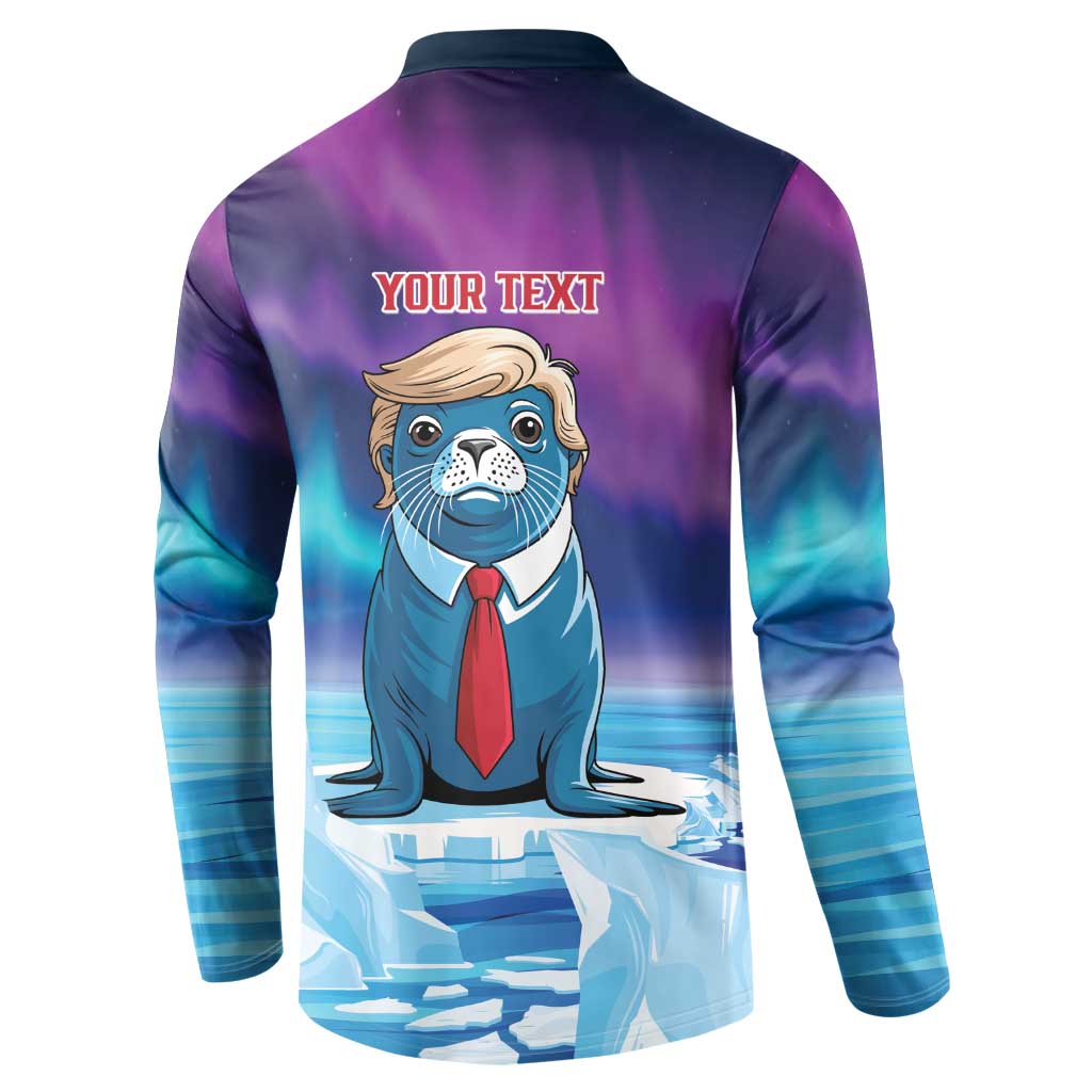 Personalized I Stand With Greenland Button Sweatshirt Funny Sealion Founding