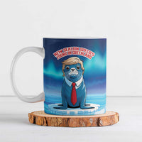 Personalized I Stand With Greenland Ceramic Mug Funny Sealion Founding