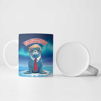 Personalized I Stand With Greenland Ceramic Mug Funny Sealion Founding