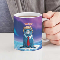 Personalized I Stand With Greenland Ceramic Mug Funny Sealion Founding