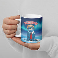 Personalized I Stand With Greenland Ceramic Mug Funny Sealion Founding