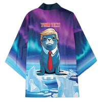 Personalized I Stand With Greenland Kimono Funny Sealion Founding
