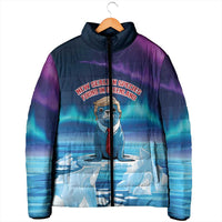Personalized I Stand With Greenland Padded Jacket Funny Sealion Founding