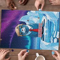 I Stand With Greenland Puzzle Funny Sealion Founding
