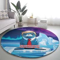 I Stand With Greenland Round Carpet Funny Sealion Founding