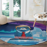 I Stand With Greenland Round Carpet Funny Sealion Founding