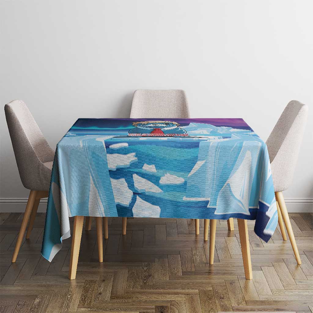 I Stand With Greenland Tablecloth Funny Sealion Founding