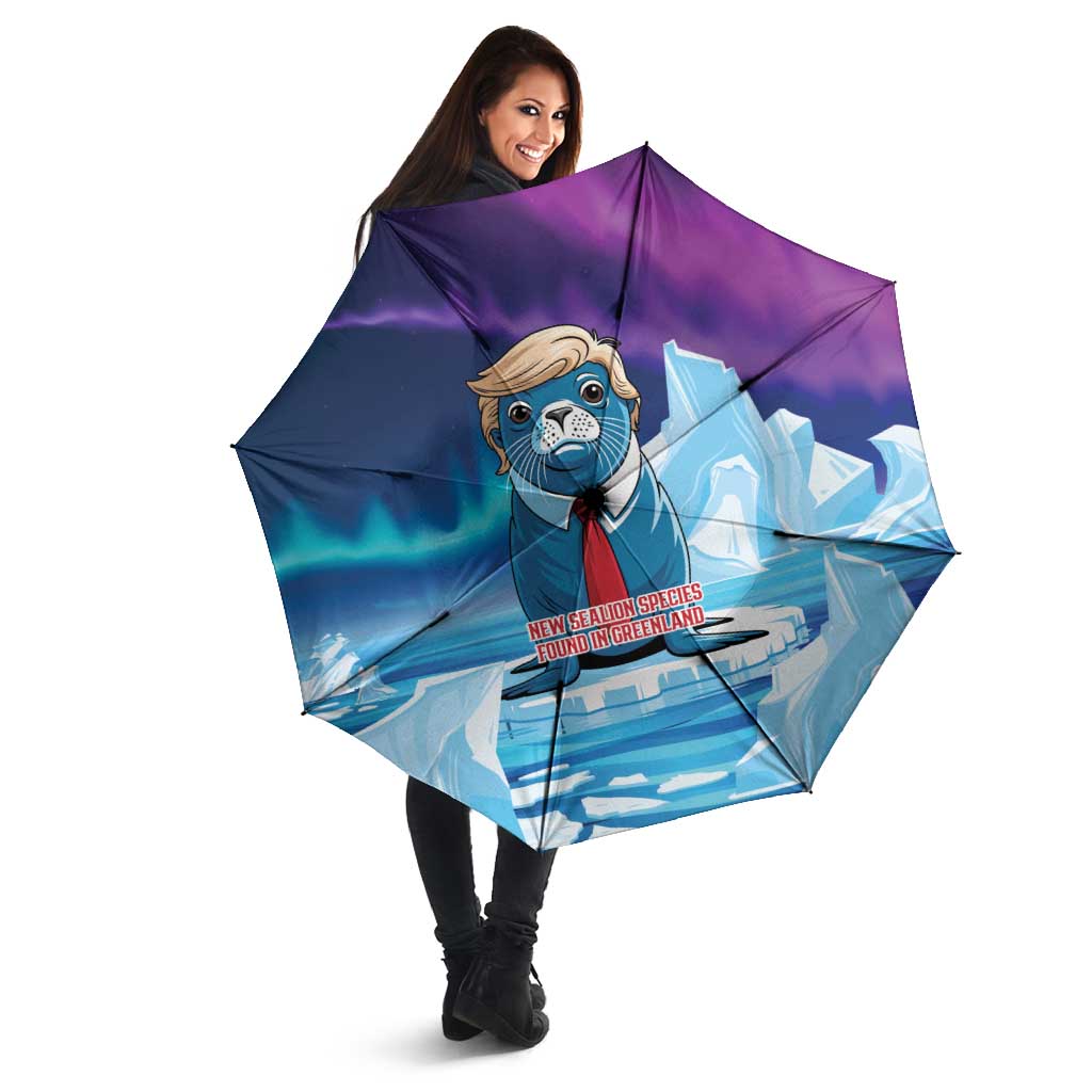 I Stand With Greenland Umbrella Funny Sealion Founding